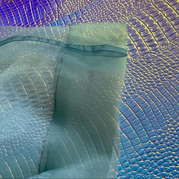 🌈 SOLD 🌈 ECKHAUS LATTA float blouse in liquid blue Japanese organza sheer mesh - Picture 13 of 16